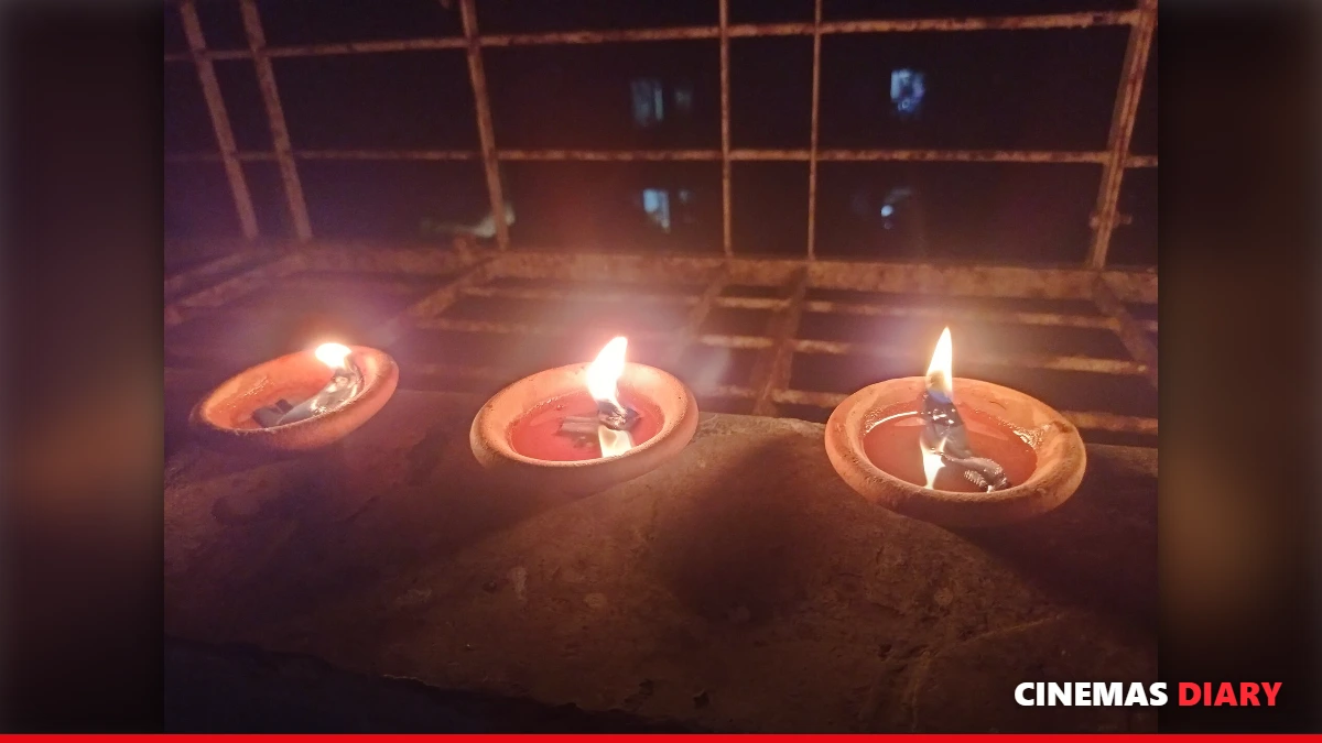 Oil lamp in darkness, the mood of the Bramayugam trailer