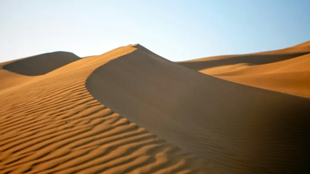 Vast desert landscape inspired by Dune Part Three