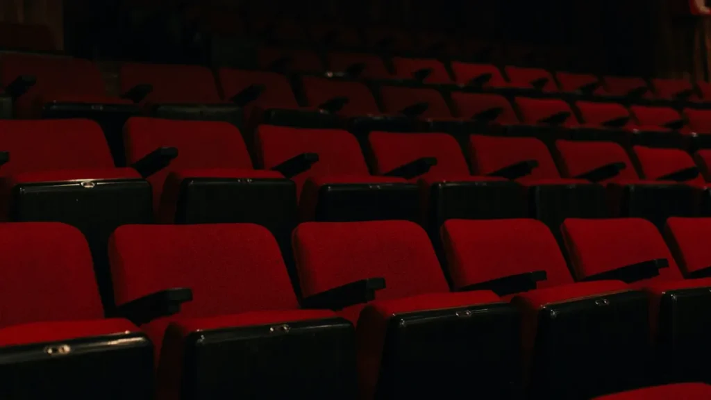 Cinema auditorium awaiting the King movie