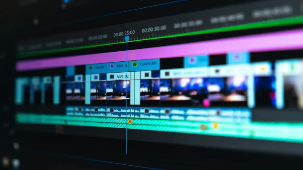 Editing timeline for The Mongoose movie